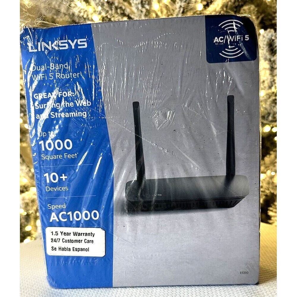 LINKSYS Dual Band WiFi 5 Router to 1000 square feet and 10+ device speed AC1000